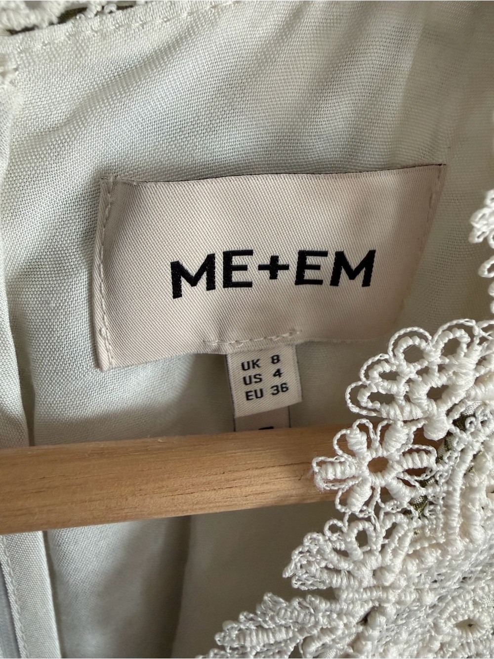 ME+EM Silk Cotton Entangled Lace Print Maxi V Neck Dress - Picture 6 of 12